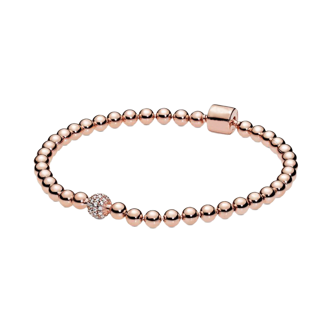 Brazalete Cadena Perlas Plata / Oro / Oro Rosa