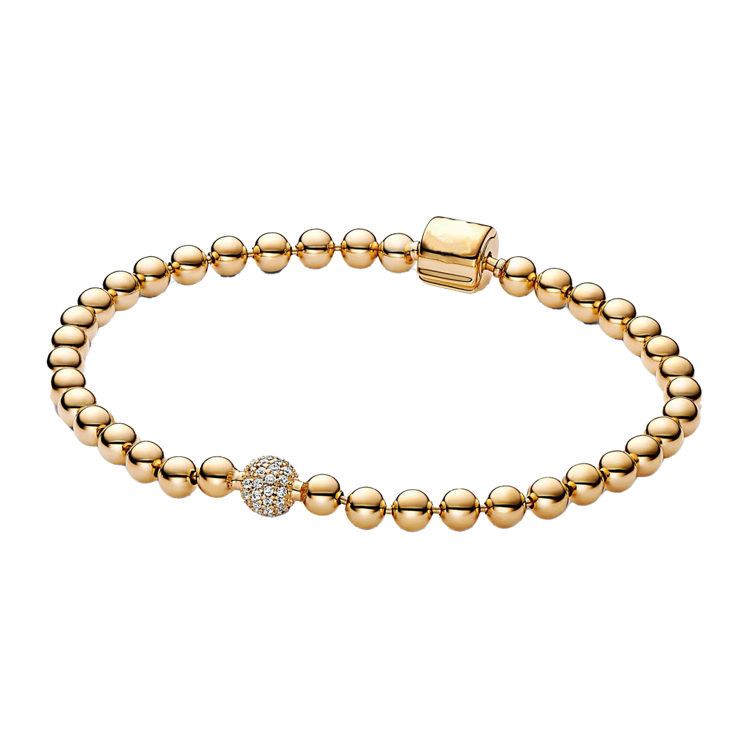 Brazalete Cadena Perlas Plata / Oro / Oro Rosa