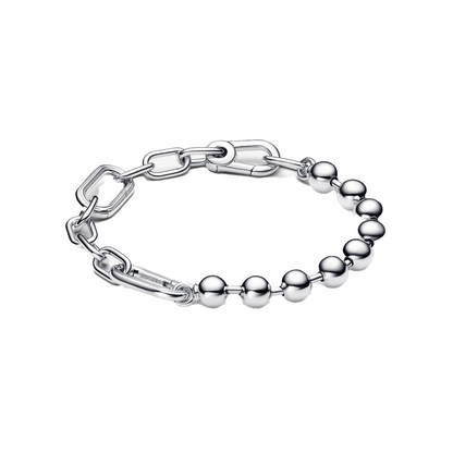 Brazalete Cadena Eslabones Y Perlas