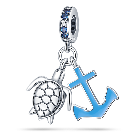 Charm Colgante Ancla & Tortuga