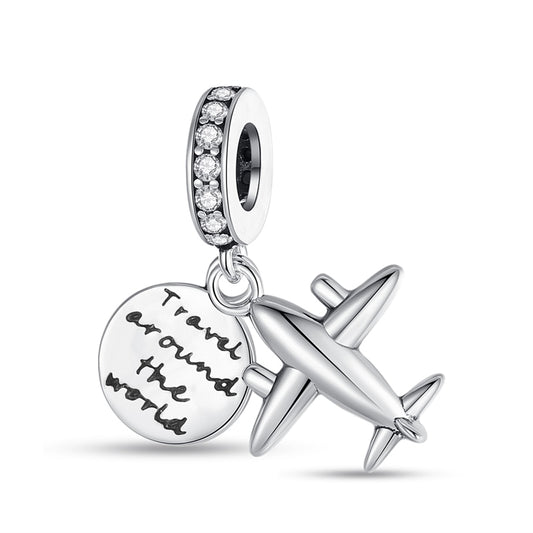 Charm Colgante Avión "Travel Around The World"