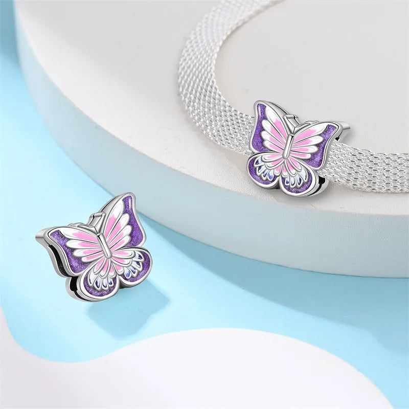 Charm Mariposa Para Brazalete De Ondas Planas