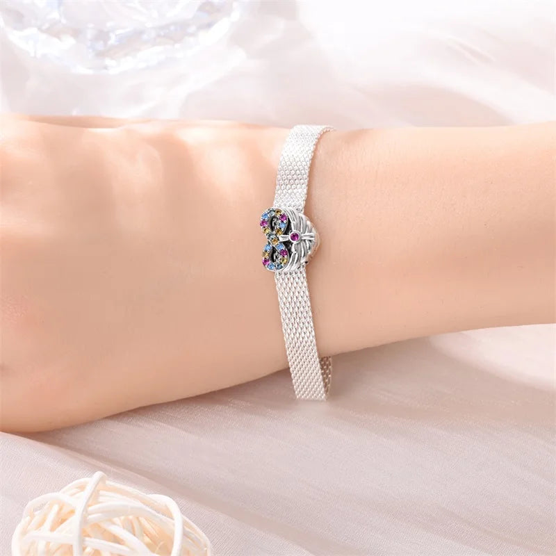 Charm Esqueleto De Corazón Para Brazalete De Ondas Planas