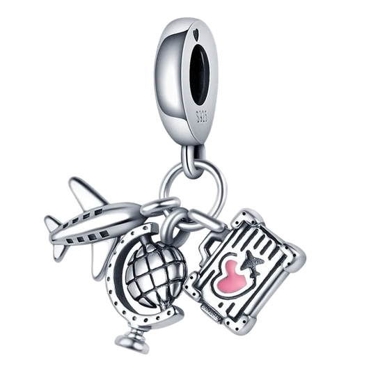 Charm Colgante Avión, Globo Y Maleta