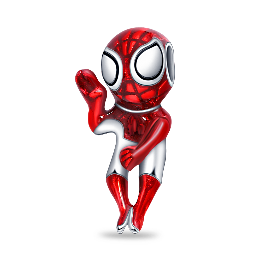 Charm Spiderman Plata / Rojo De Marvel®