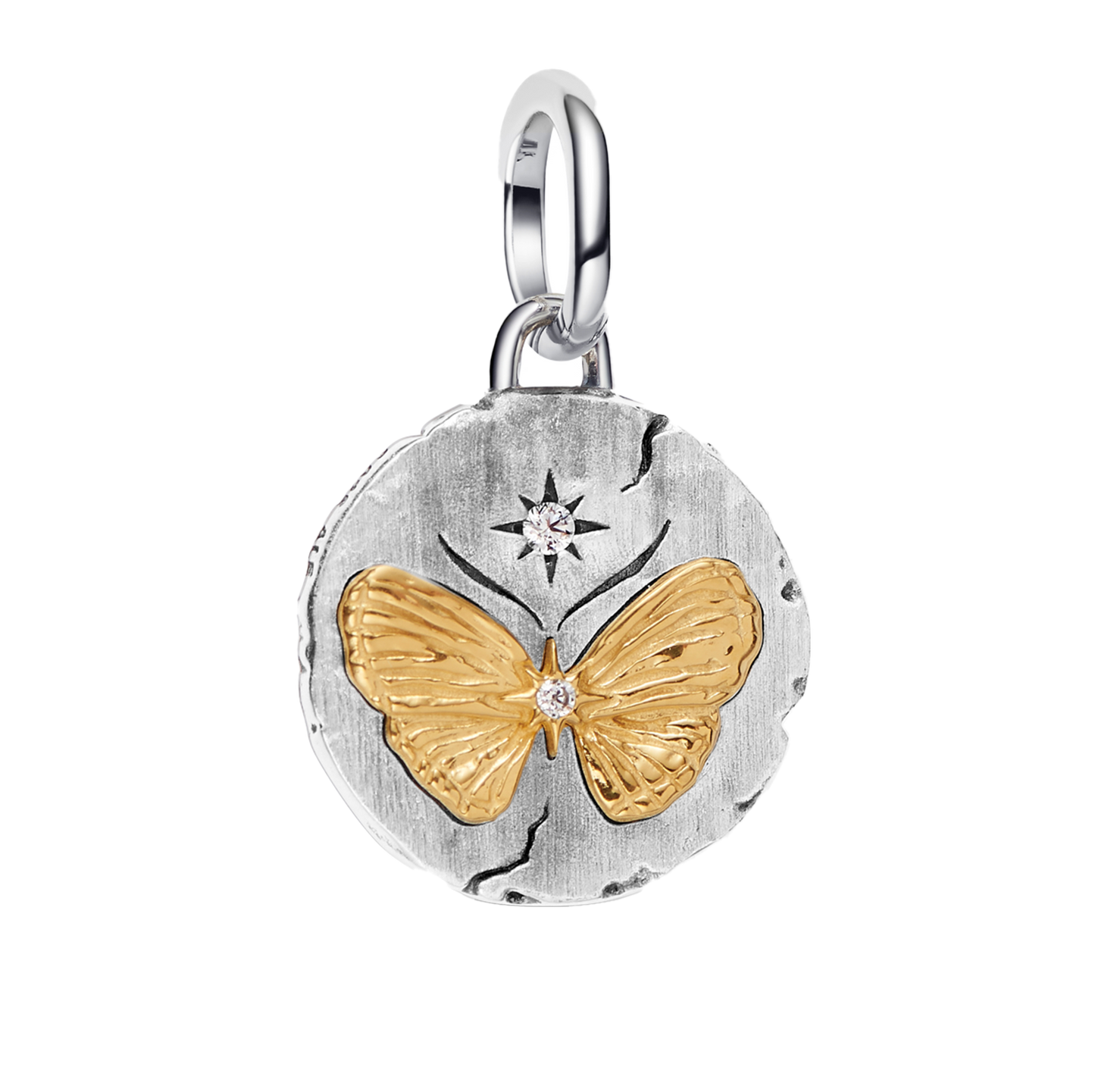 Charm Colgante Medallón Mariposa
