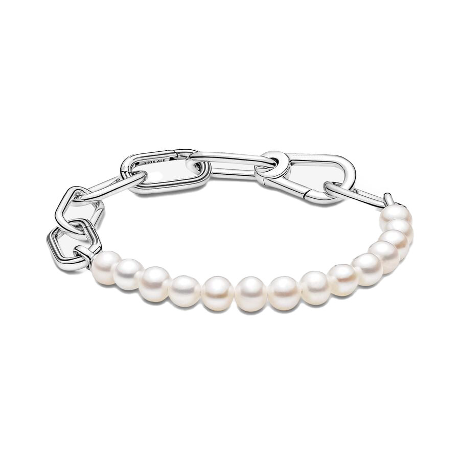 Brazalete Eslabones Y Perlas