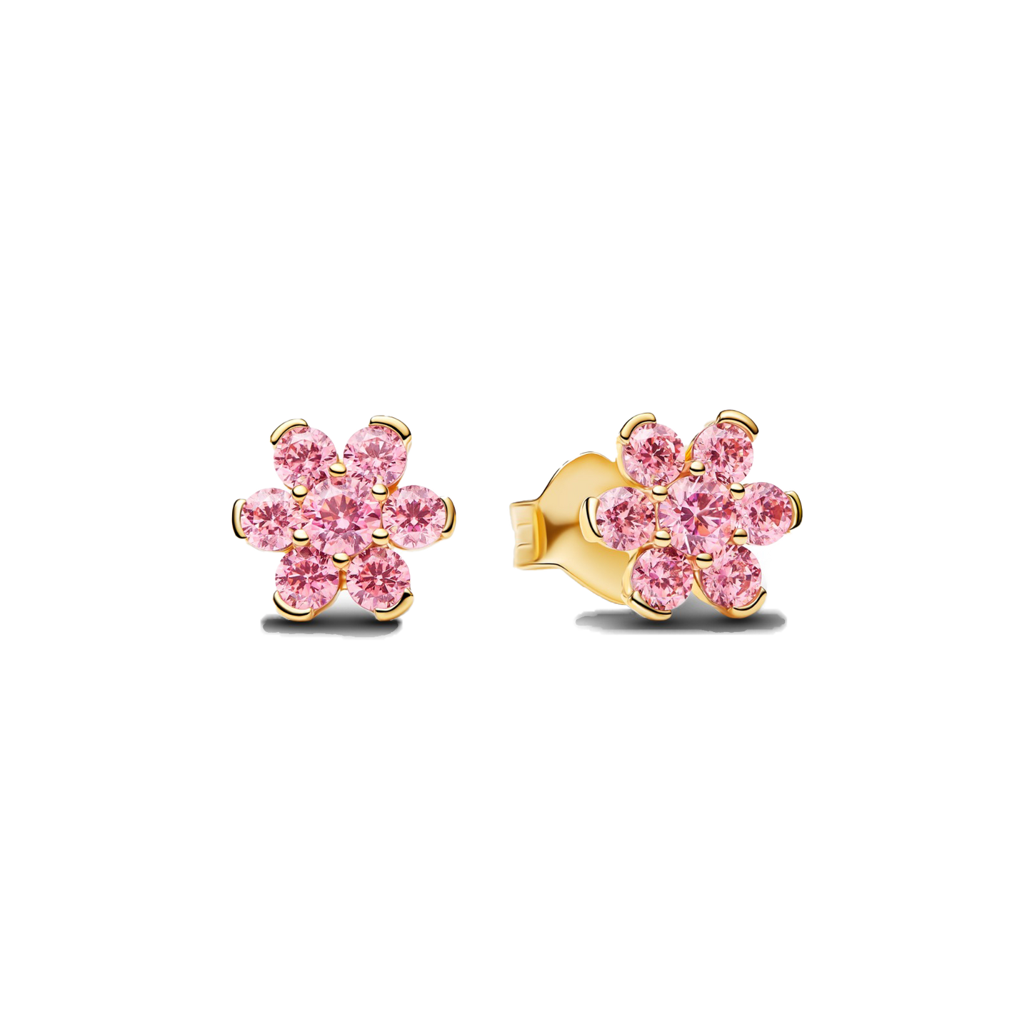 Pendientes De Botón Flor Rosa