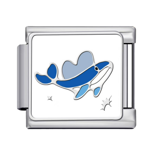 Charm Para Brazalete Italiano Ballena Azul