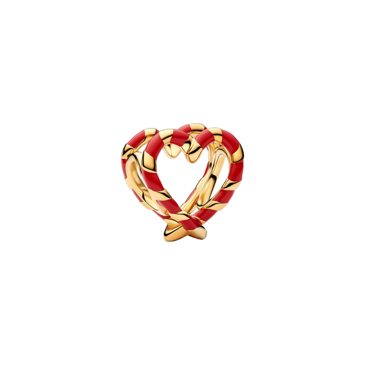 Charm Corazón Bastón De Caramelo