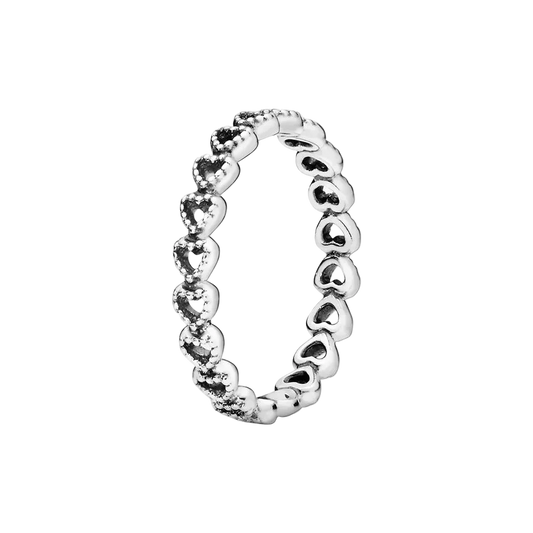 Anillo Corazones Textura