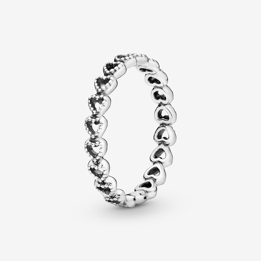 Anillo Corazones Textura