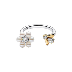 Anillo Perlas Y Abeja De Bridgerton