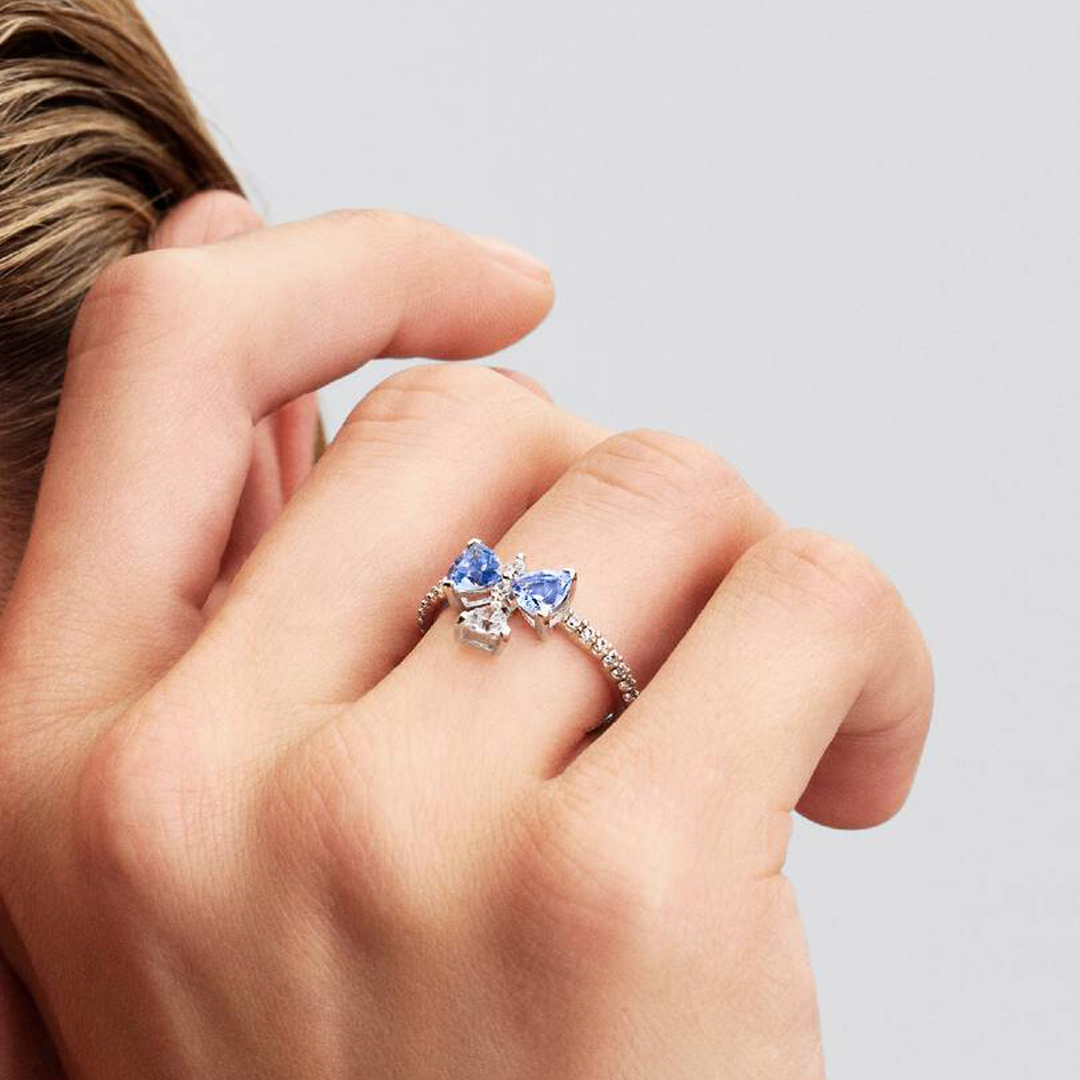 Anillo Lazo Azul De Bridgerton