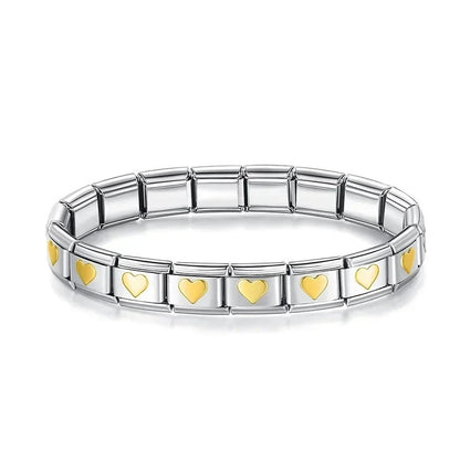 Brazalete Italiano Con Corazones