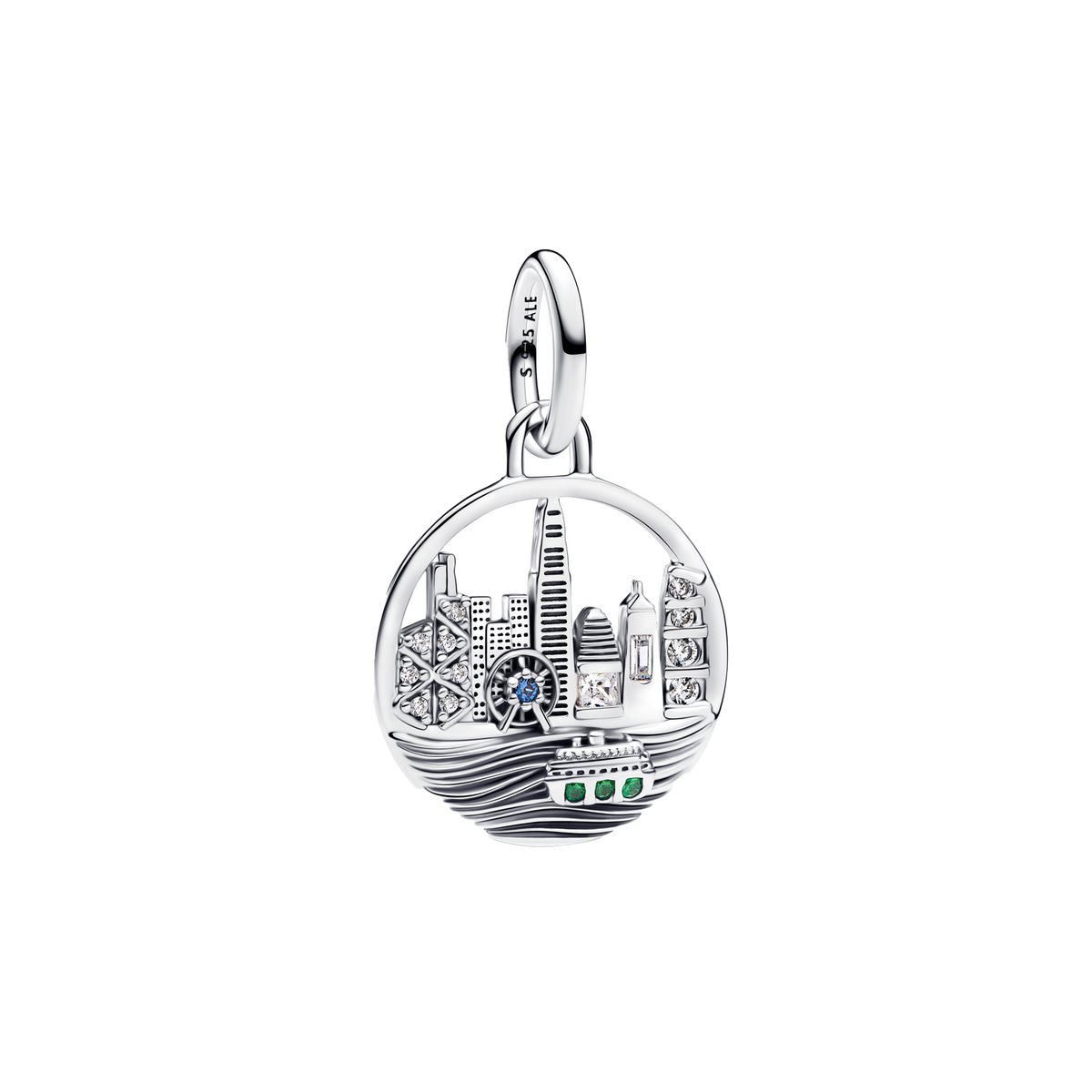 Charm Colgante Medallón Skyline De Londres