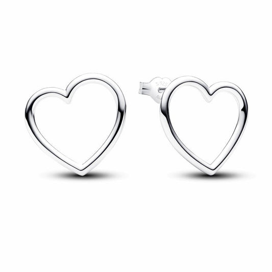 Pendientes De Aro Silueta Corazón