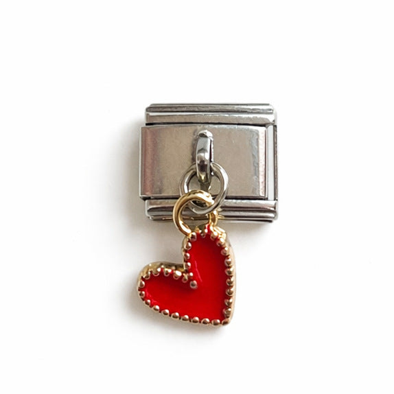 Charm Para Brazalete Italiano Corazón Colgante