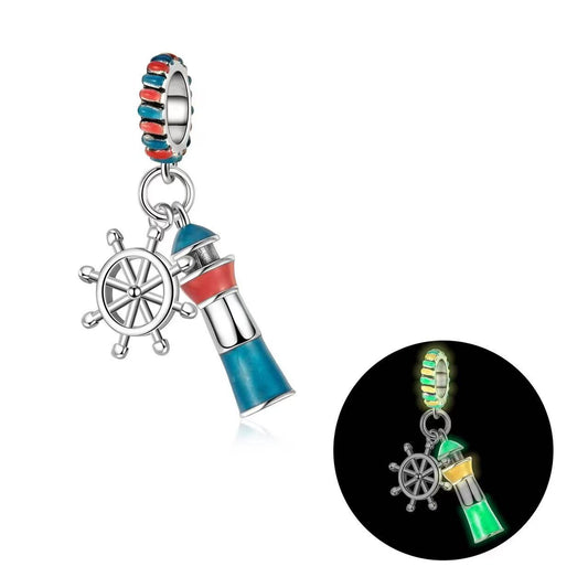 Charm Colgante Doble Faro / Glow In The Dark
