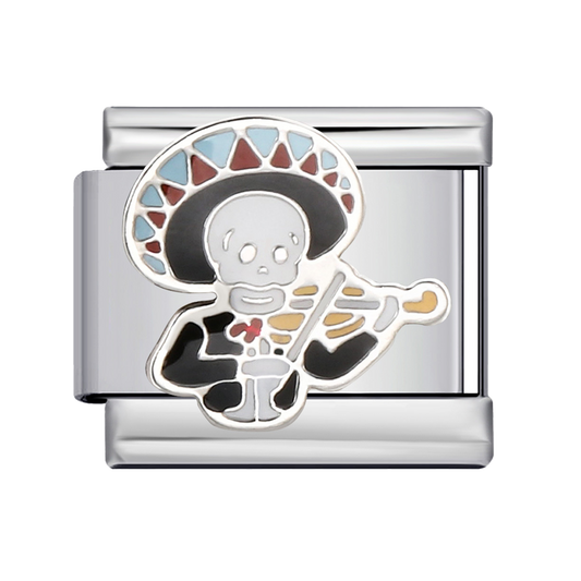 Charm Para Brazalete Italiano Mariachi Guitarra