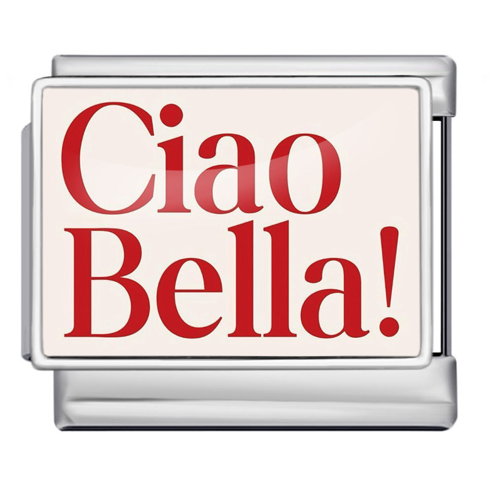 Charm Para Brazalete Italiano Ciao Bella! Plata / Oro