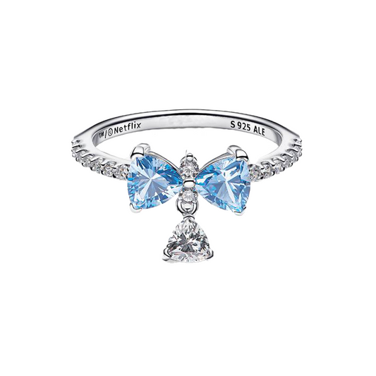 Anillo Lazo Azul De Bridgerton