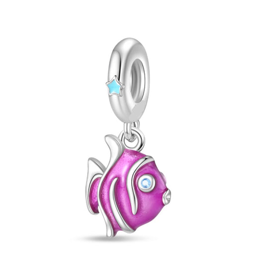 Charm Colgante De Pez Rosa