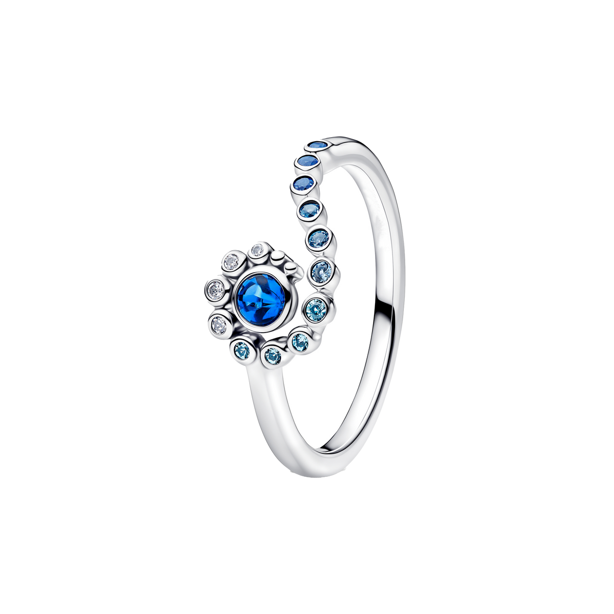 Anillo Remolino Azul Brillante