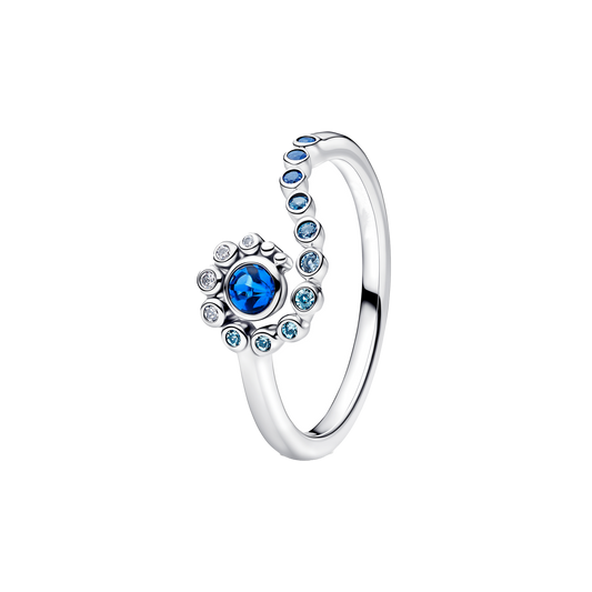Anillo Remolino Azul Brillante