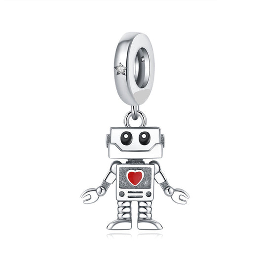 Charm Colgante De Robot Corazón