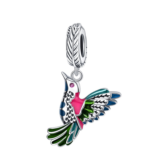 Charm Colgante Colibri Colorido Reluciente