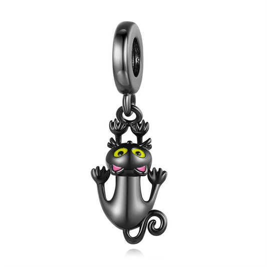 Charm Colgante Gato Negro Esmaltado
