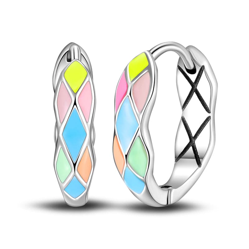 Pendientes De Aro Arlequín Pastel