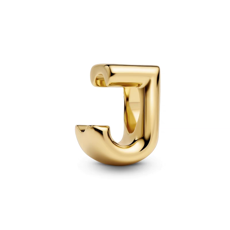 Charm Con Letra Del Alfabeto A-Z Dorado