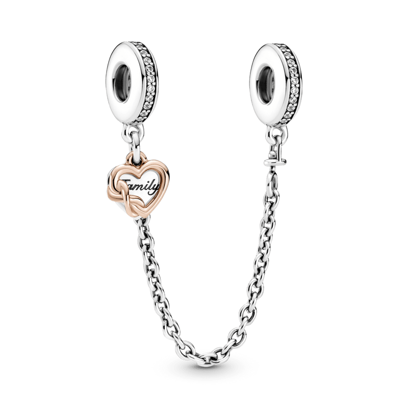 Charm Cadena De Seguridad Corazón De Familia