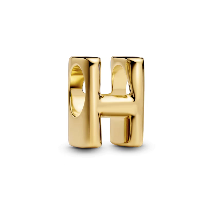 Charm Con Letra Del Alfabeto A-Z Dorado