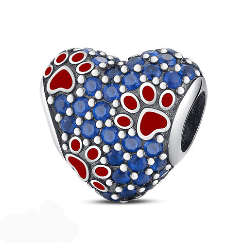Charm Corazón Azul Amor Canino