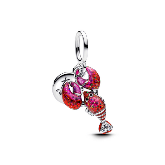 Charm Colgante Doble Langosta Amor Y Amistad