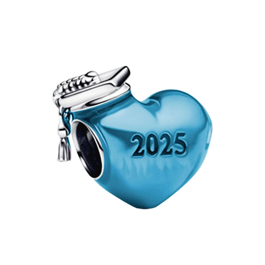 Charm Corazón Azul De Graduación 2025