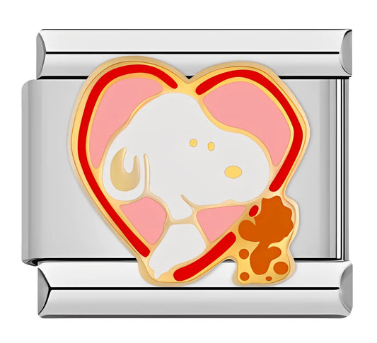 Charm Para Brazalete Italiano De Snoopy Corazón De Peanuts®