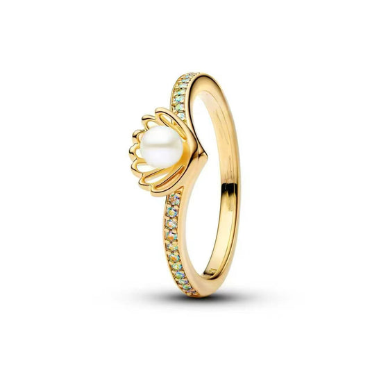 Anillo Perla En Concha