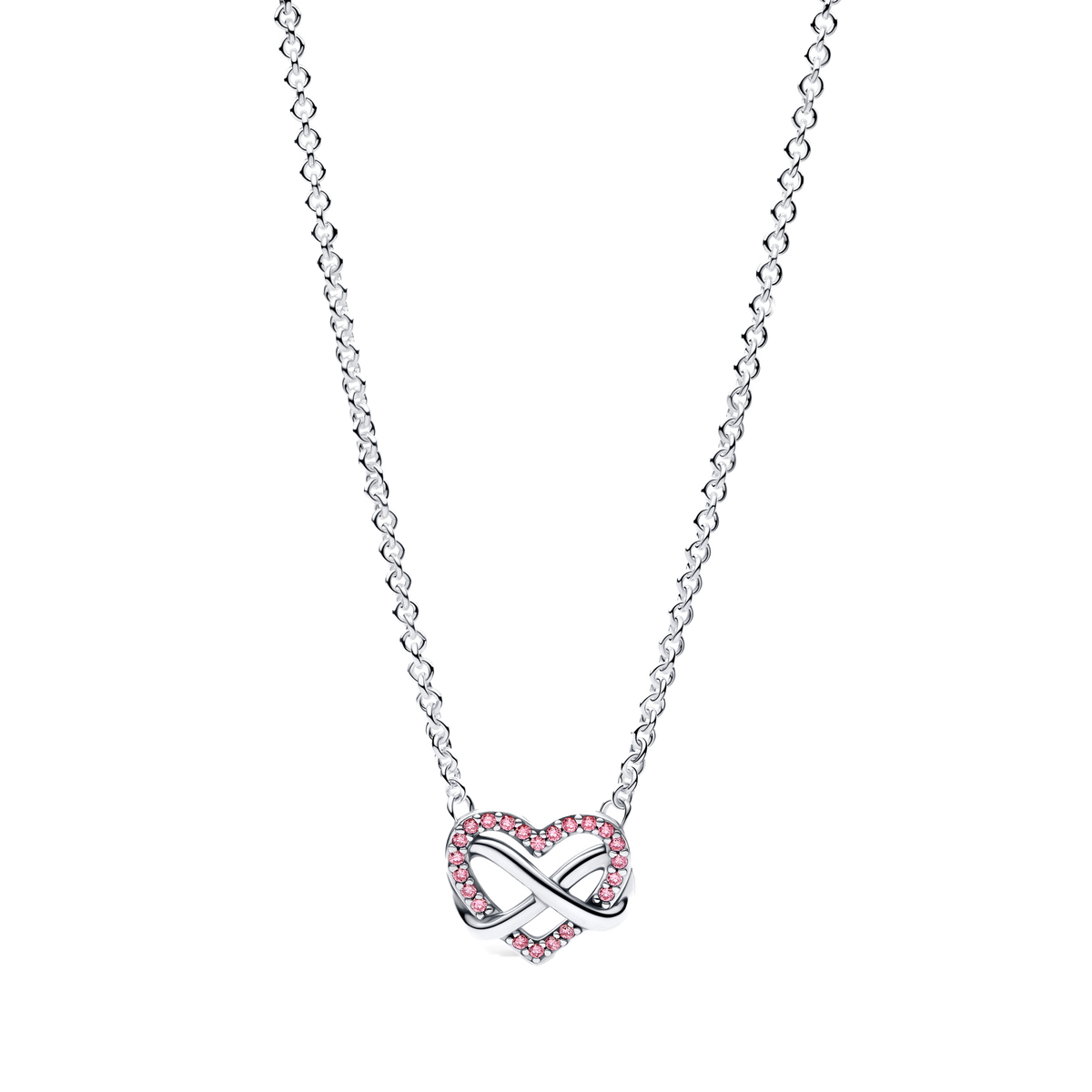 Collar Corazón Infinito Rosa