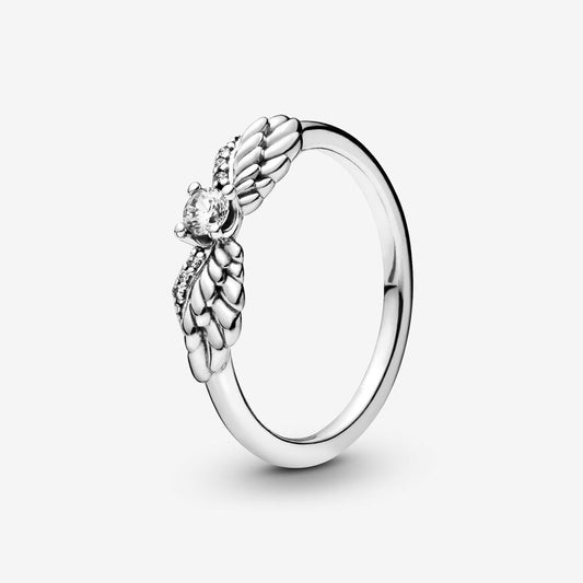 Anillo Alas De Ángel Brillantes