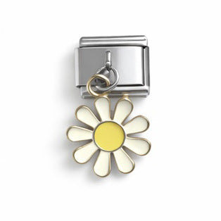 Charm Para Brazalete Italiano Flor Colgante