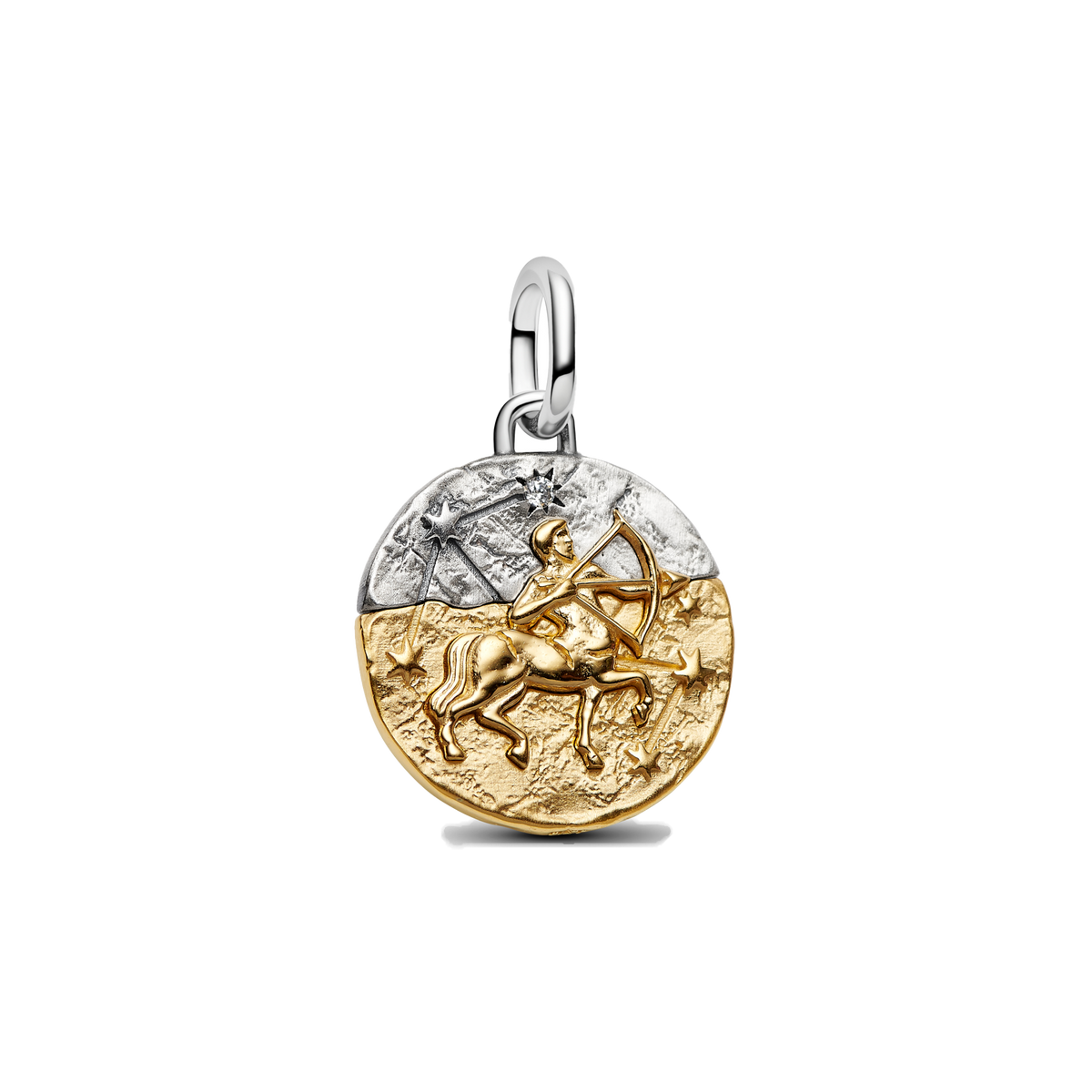 Charm Colgante Medallón Signos Zodiacales Doble Tono