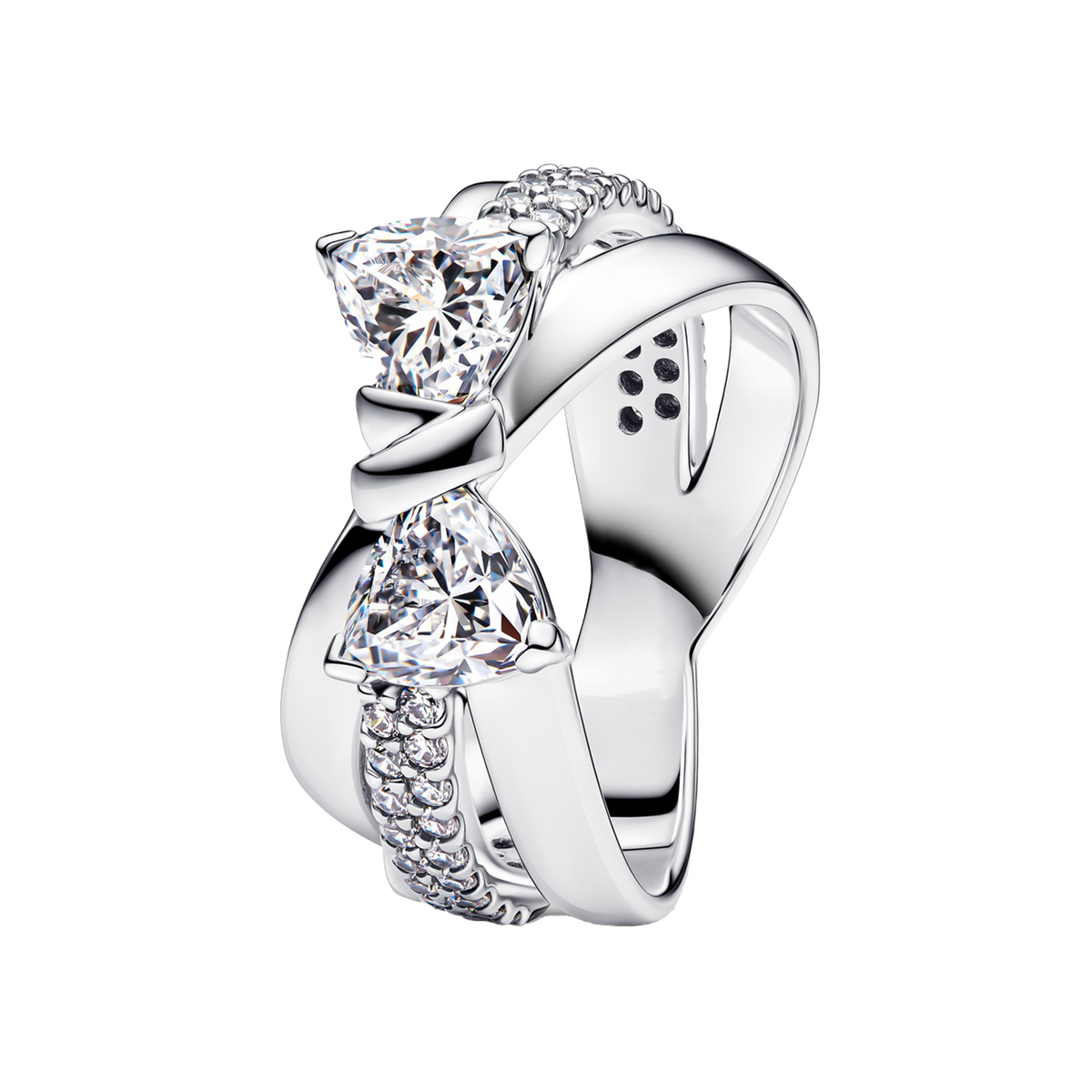 Anillo Cruzado Moño Pavé