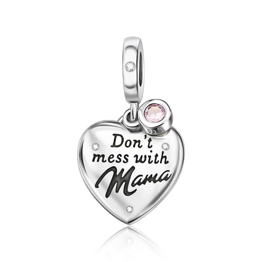 Charm Colgante Corazón No Te Metas Con Mamá