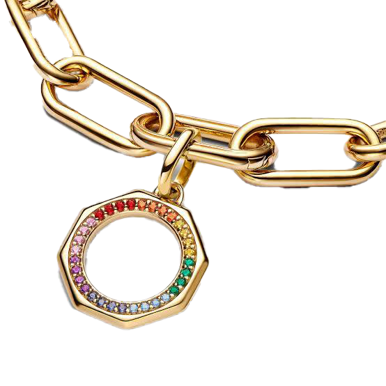 Charm Colgante Medallón Arcoíris