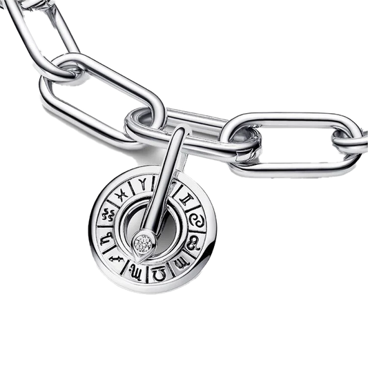 Charm Colgante Medallón Rueda Zodiacal