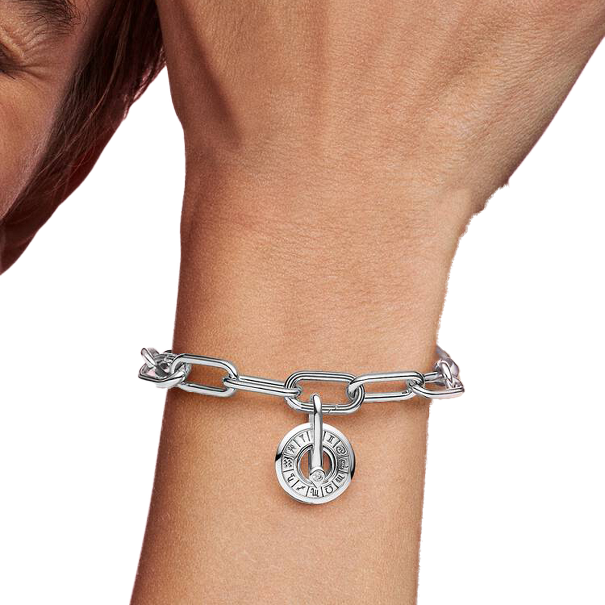 Charm Colgante Medallón Rueda Zodiacal